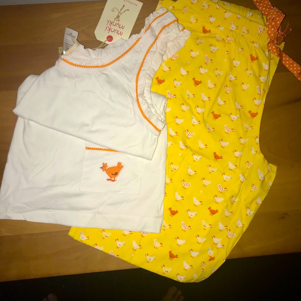 Munki Munki 2pc PJ tank and bottoms “Chickens”